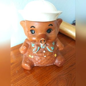 Vintage elephant cookie jar